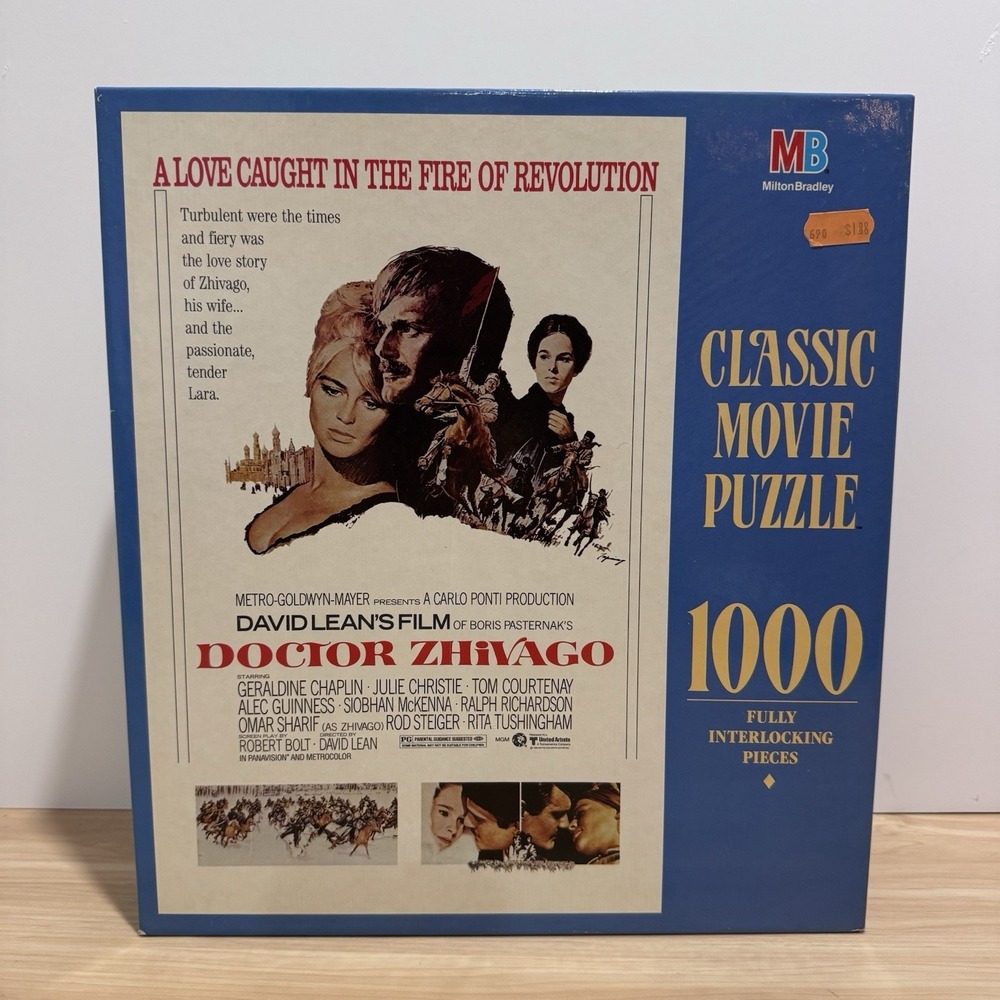 Doctor Zhivago Classic Movie 1000 Piece Puzzle 23"x 35" MB 1990 4158-3 Sealed
